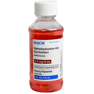 Major Diphenhydramine 12.5mg/ 5mL HCL Liquid Solution - Major